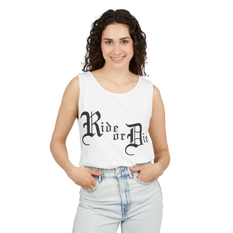 Ride or Die Women's Relaxed Jersey Tank Top - Womens Tee - Ride or Die shirt for her - gifts for her - loyalty - love - graphic tees