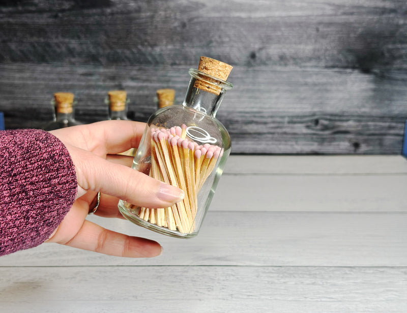 Apothecary Matches Glass Bottle Favors