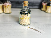 Apothecary Matches Glass Bottle Favors