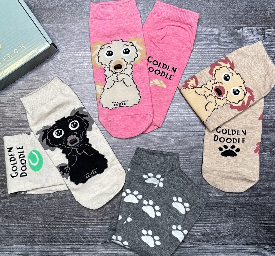 Golden Doodle Dog Socks | Dog Mom Gifts