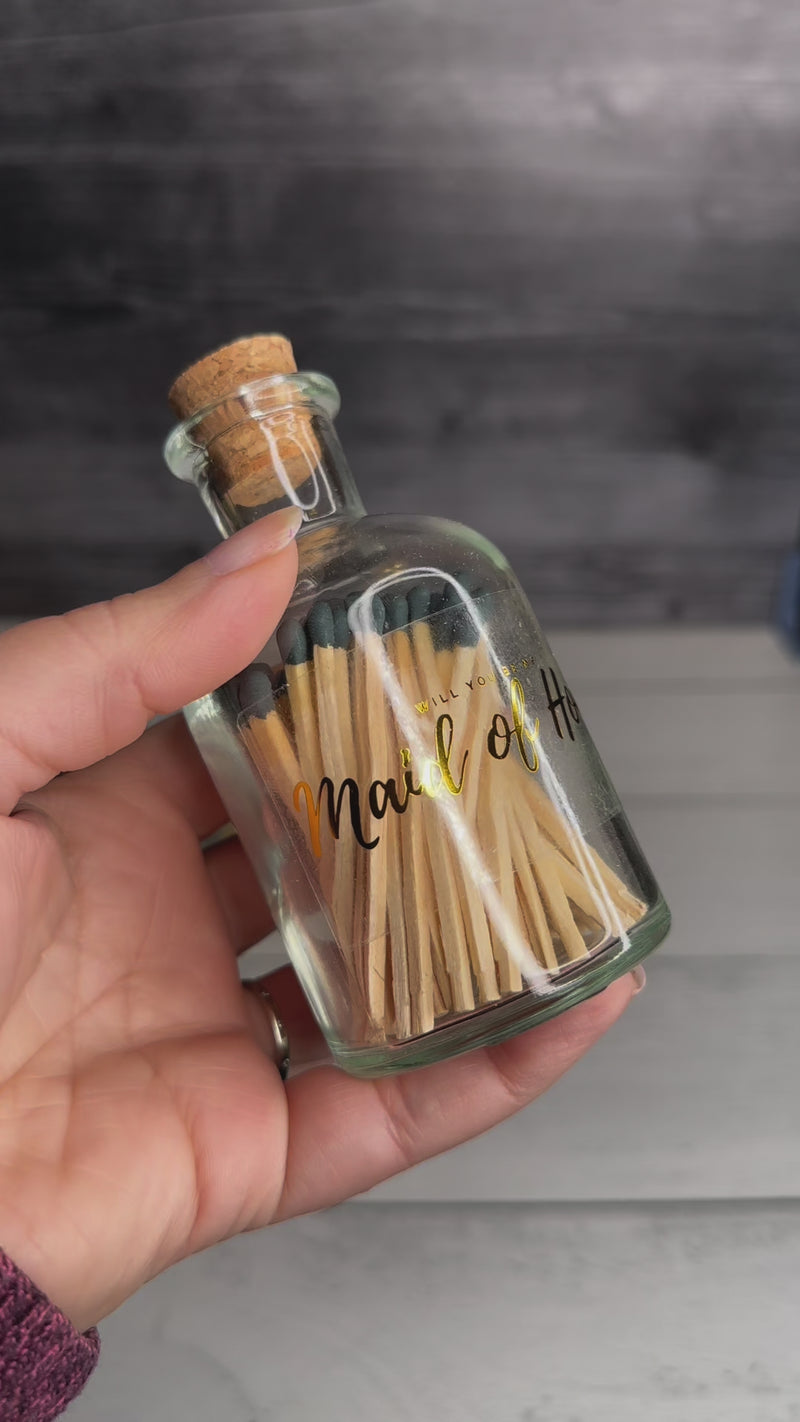 Apothecary Matches Glass Bottle Favors