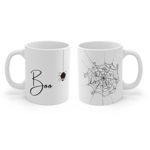 Boo Spider mug - Silver Birch