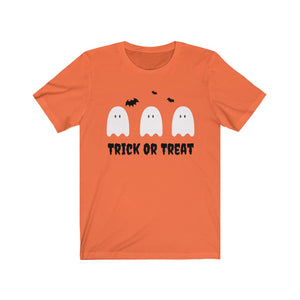 Trick or Treat Unisex shirt - Halloween Shirt - Orange purple black clothes - spooky ghosts - witching hour