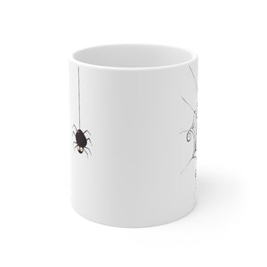 Boo Spider mug - Silver Birch