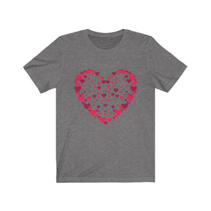 Heart Cluster Valentines T-shirt - Silver Birch Shirts