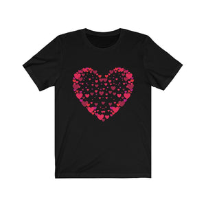 Heart Cluster Valentines T-shirt - Silver Birch Shirts