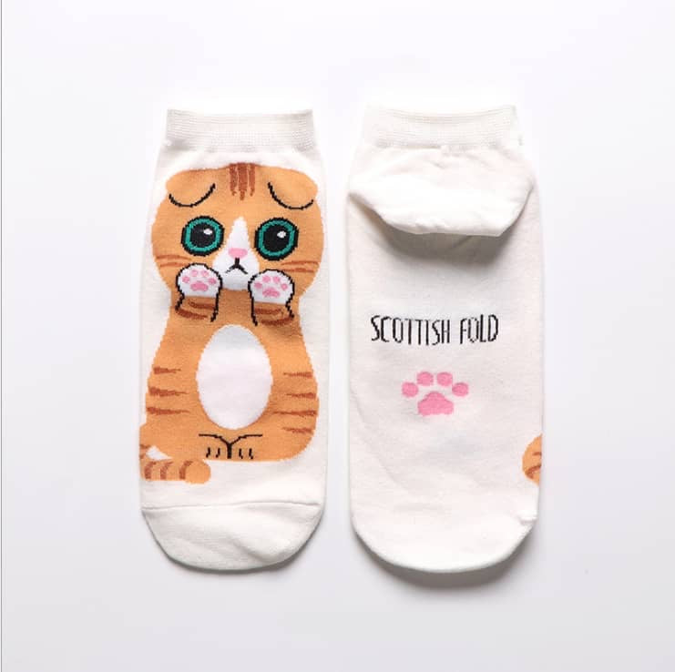 Classic Cat Socks | Womens Five Pairs