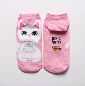 Classic Cat Socks | Womens Five Pairs