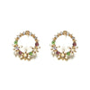 Multicolored Flower Wreath Earrings | Stud Earrings