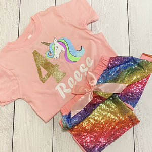 Silver Birch - Unicorn Kids Birthday Shirt