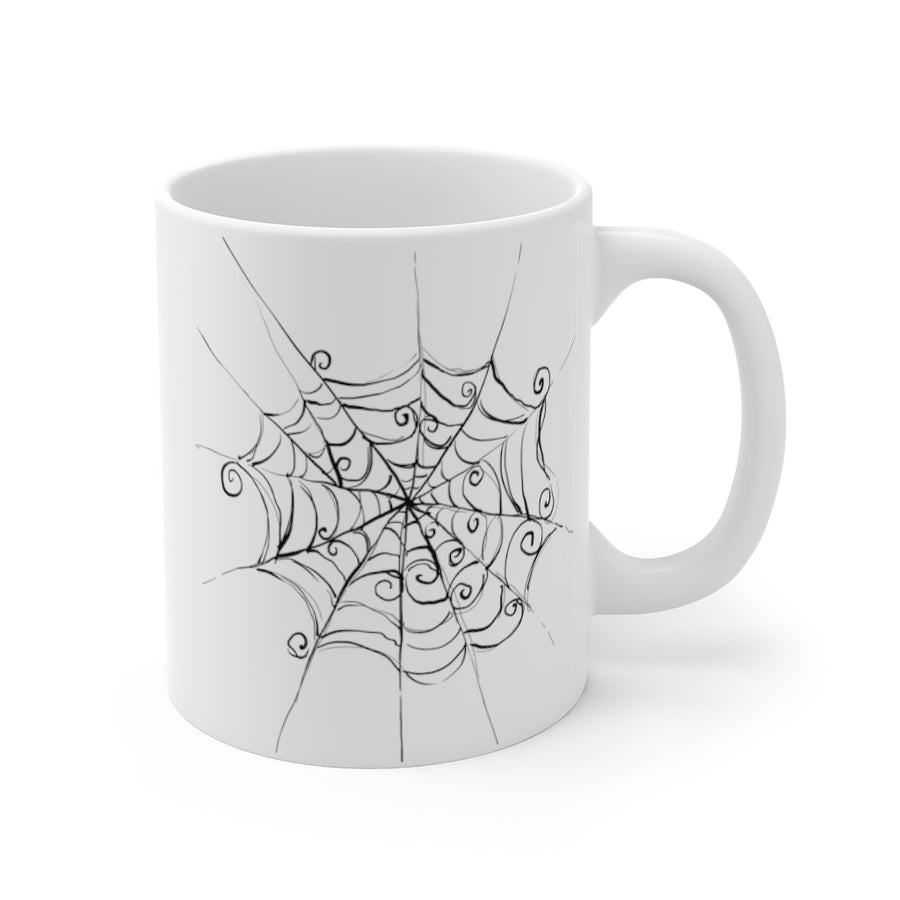 Boo Spider mug - Silver Birch