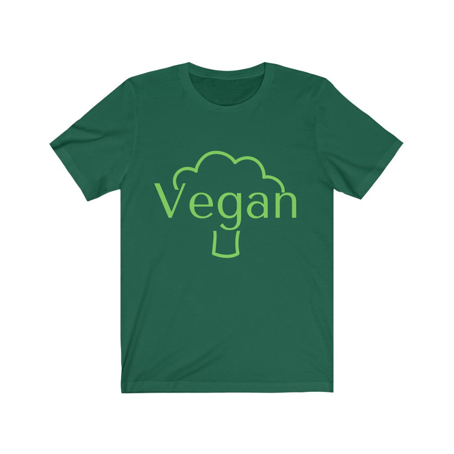 Vegan Unisex T shirt - Broccoli - Silver Birch