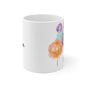 Personalized Bunny Fall mug - Silver Birch