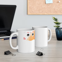 Orange and White Upside Down Cat mug - Cat mugs - coffee mug - gifts for coffee lovers - christmas gifts - Birthday ideas - Cat mom