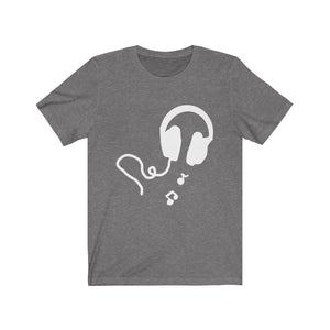 Headphones and Beats Unisex T-shirt - Music - typography tees - gifts for her - Singer Songwriter - gifts for him